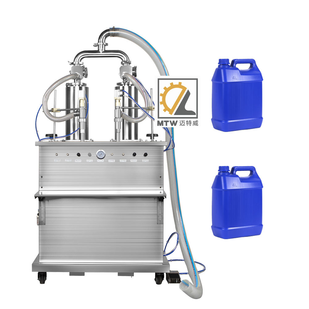 MTW 2 heads semi automatic cartridge oil liquid soap gallon filling machine with good performance