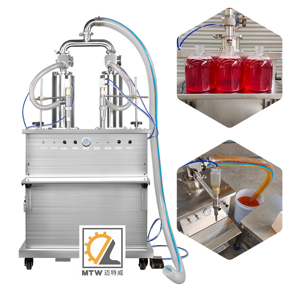 MTW 2 heads semi automatic cartridge oil liquid soap gallon filling machine with good performance