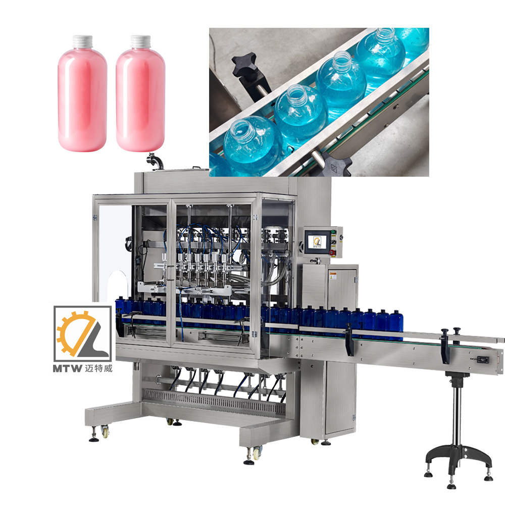 MTW automatic volumetric cosmetic cream shampoo hand soap liquid detergent filling machine