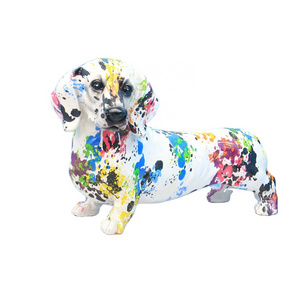 Nordic Home Decor Dachshund  Dog Statue For  Modern Desktop Ornament