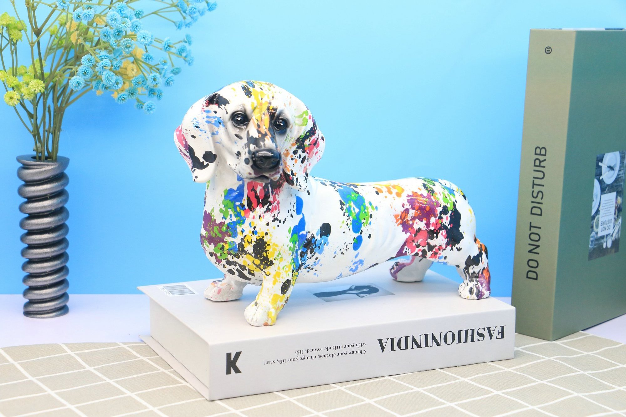 Nordic Home Decor Dachshund  Dog Statue For  Modern Desktop Ornament