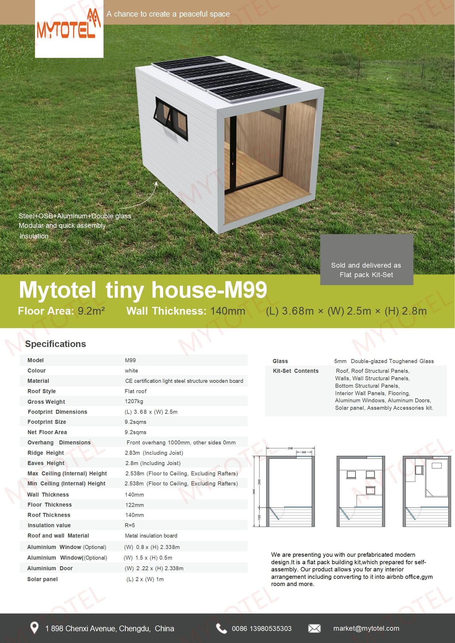 Mytotel ready made garden houses backyard house garden pod outdoor pods prefab office prefabricated Office pod garden office