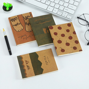 Recycle Office Small Size Cute Pocket Brown Kraft Notebook Notepad For Student Promotional