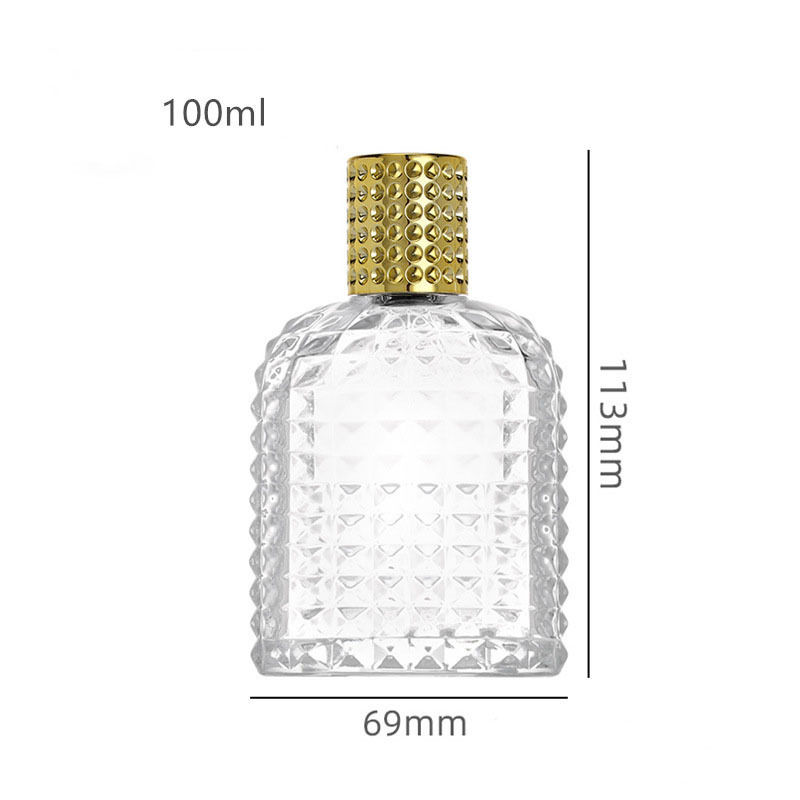 MUB Wholesale 30ml Pineapple Shape Clamp Neck Travel Size  Glass Bottle For Perfume Refill