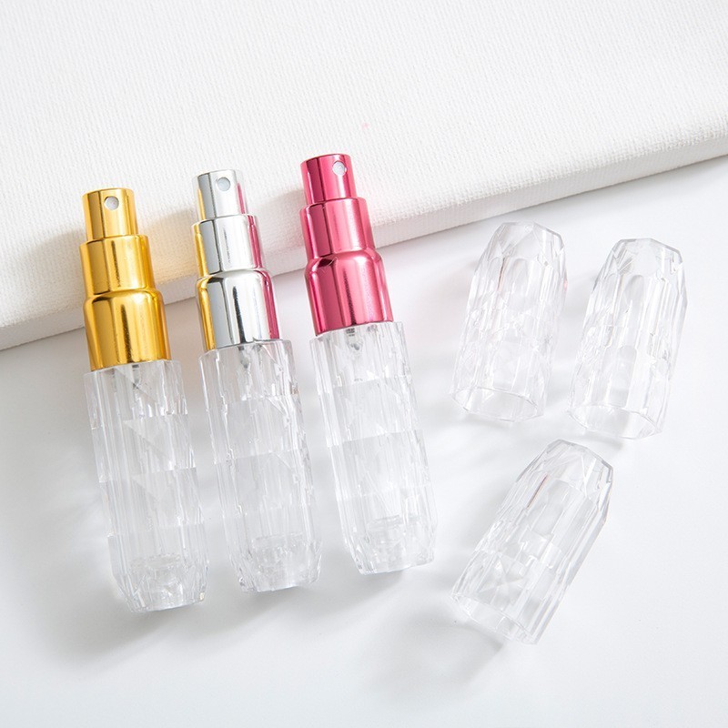 Customize perfume bottle packaging with 5ml acrylic bottle for crystal perfume bottle