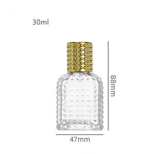 MUB Wholesale 30ml Pineapple Shape Clamp Neck Travel Size  Glass Bottle For Perfume Refill