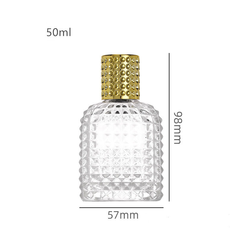 MUB Wholesale 30ml Pineapple Shape Clamp Neck Travel Size  Glass Bottle For Perfume Refill