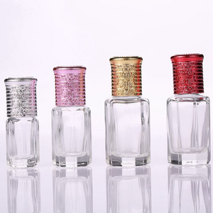 MUB 3ml 6ml 10ml 12ml essential oil roll on bottles with metal cap octagon attar glass bottle