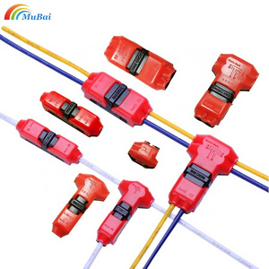 H Shape Quick Splice Wire Wiring Electrical Connector for 2 Pin 22-16 AWG LED Strip Cable Crimp Terminal Blocks Conductor