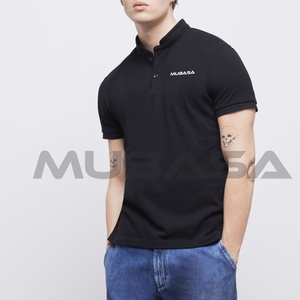 Custom Embroidered Logo Polo Shirts Solid Colors Polo Shirts Stretch Cotton Pique Polo Shirt with Concealed Button