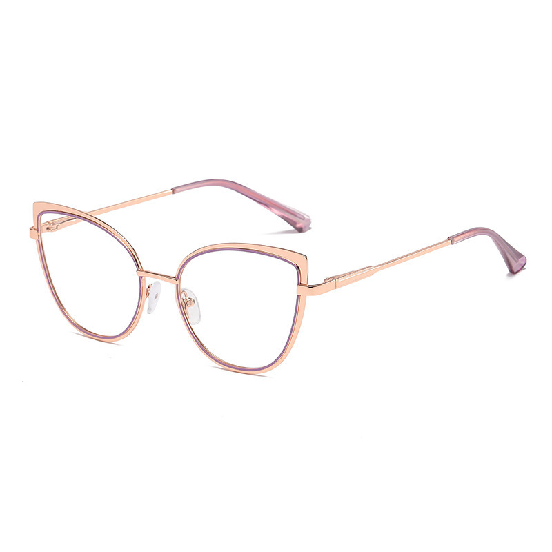 2024 New Cat's Eye Photochromic Glasses Optical Frame Fashion Cross-border Factory Wholesale