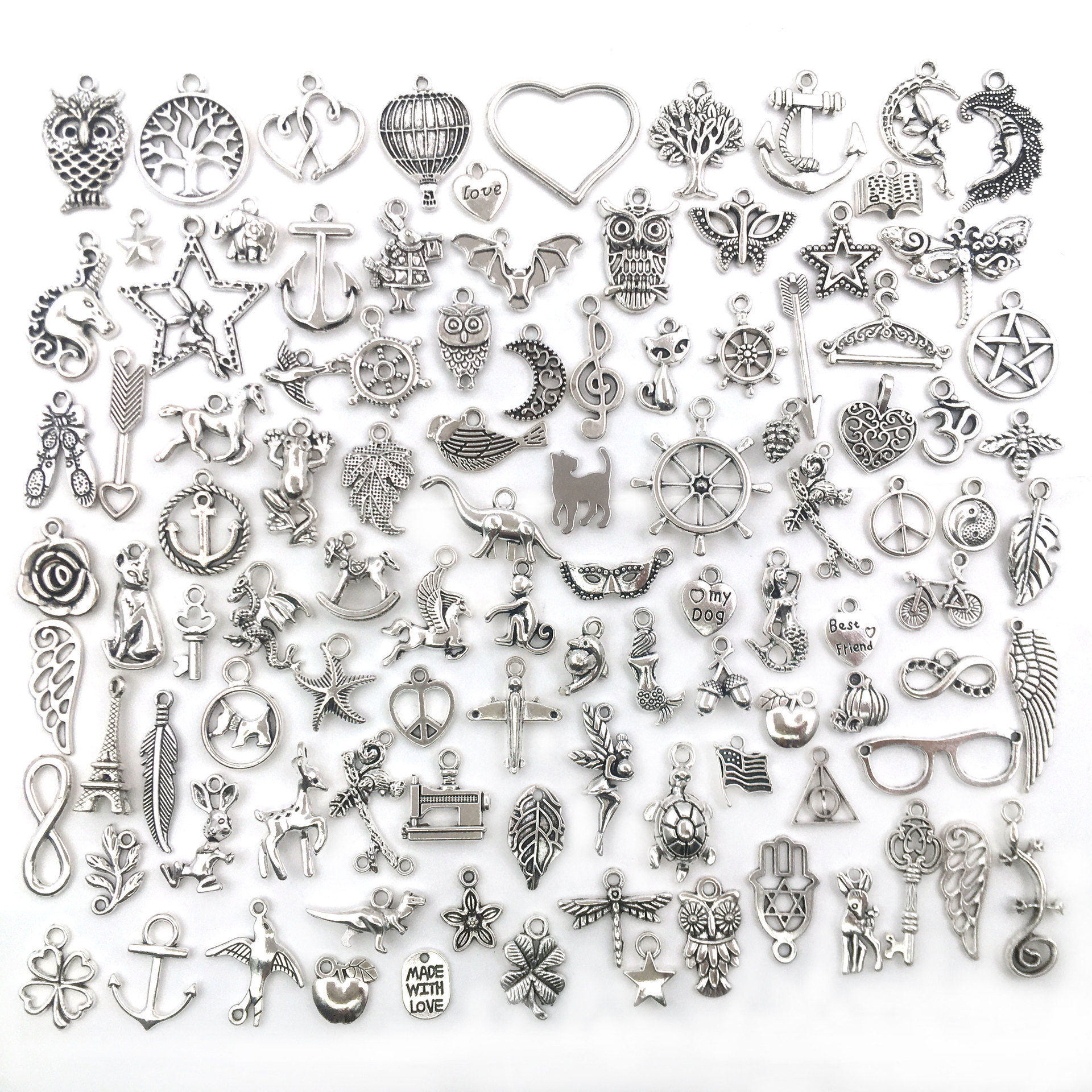 Wholesale Mixed Tibetan Silver Gold Alloy Pendants Turtle Butterfly Charms for DIY Jewelry Making