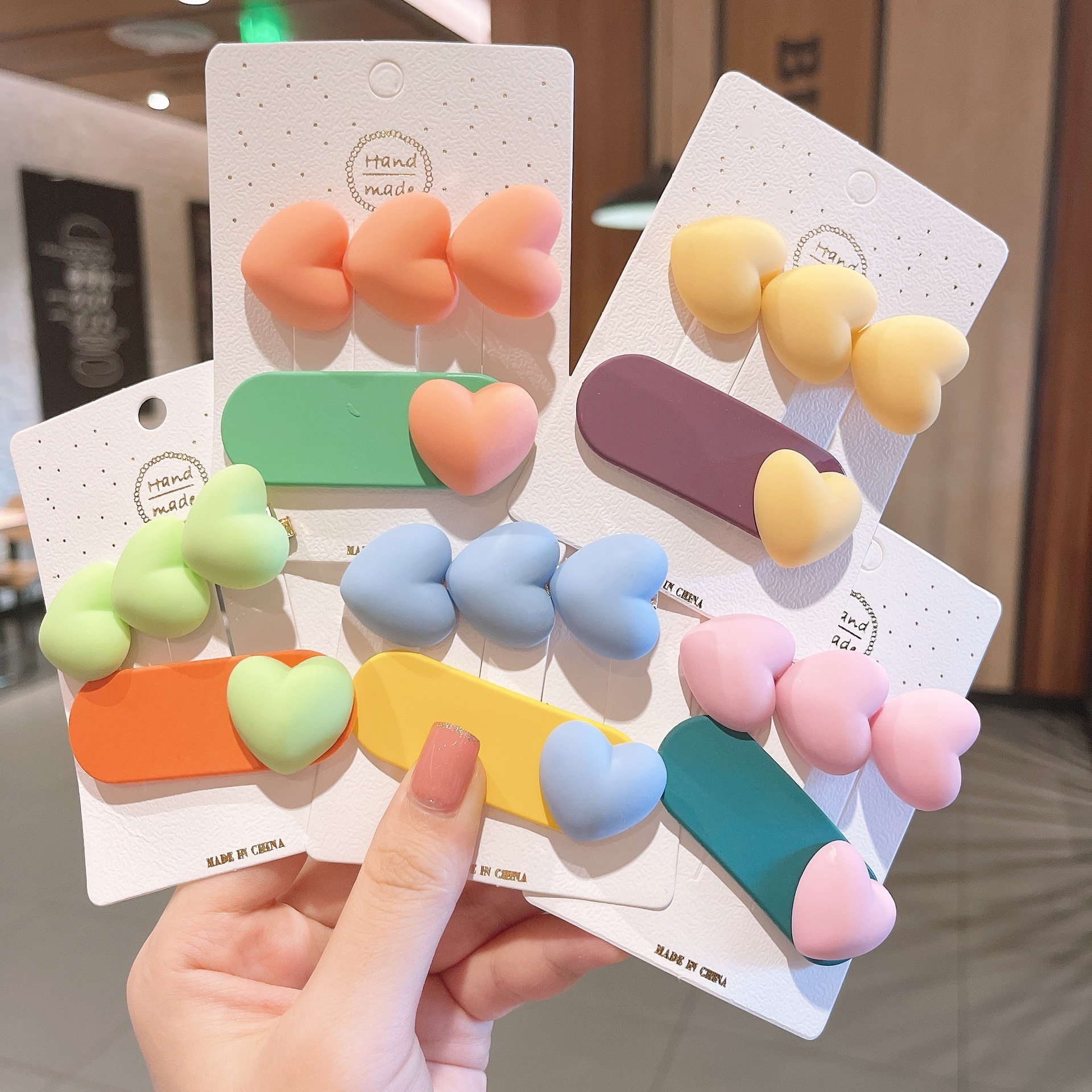 Hot Selling Candy Color Hair Pins Summer New Design Star Heart Pin For Girls Wholesale High Quality Hair Clips