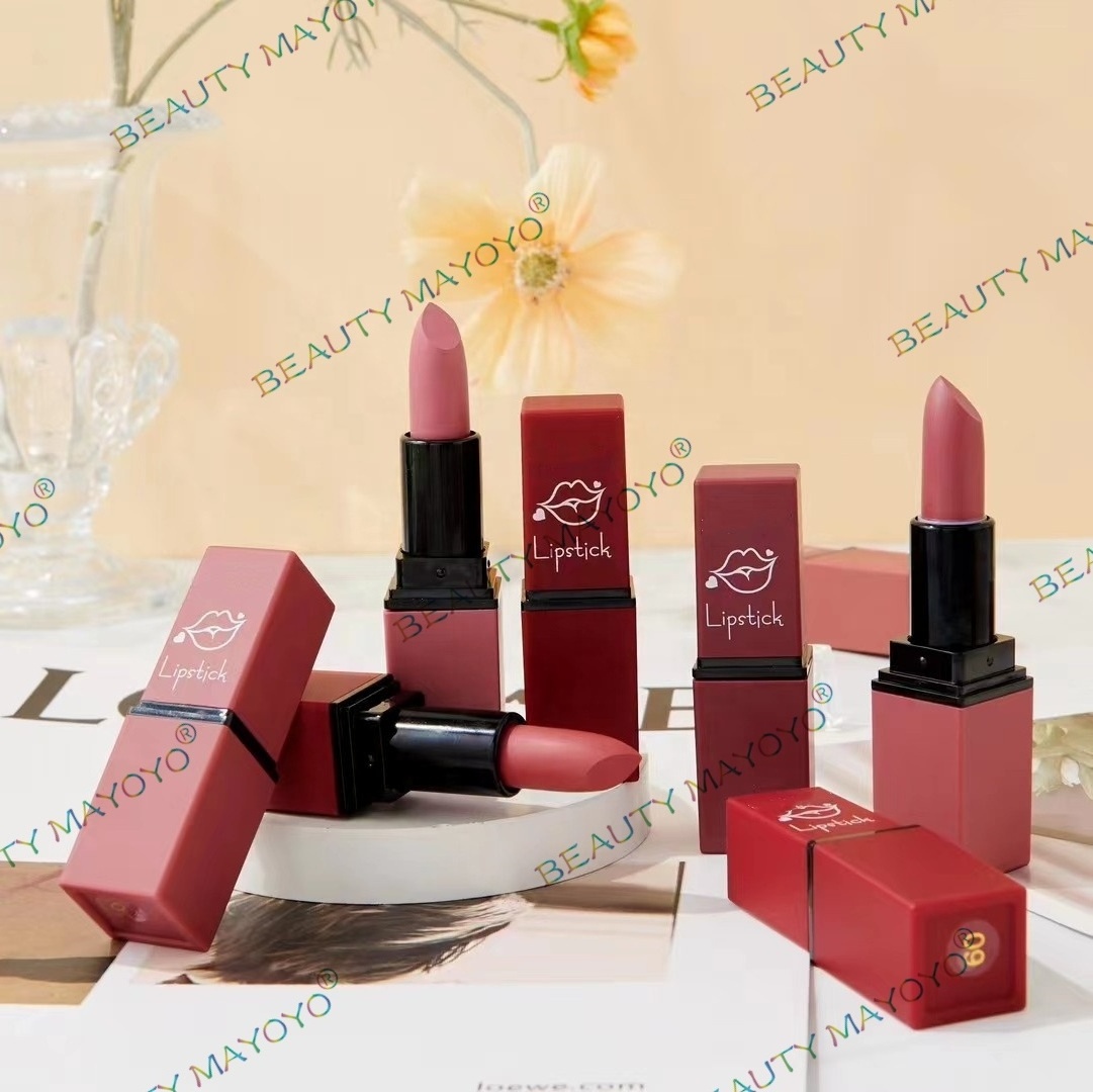 Private Label Cosmetics Multi-Colored Lips Beauty Makeup Matte Waterproof 24h Long Lasting Nude Lipstick