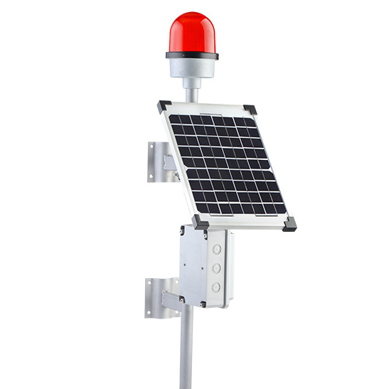 20W Solar Panel Aircraft Warning Lights Led Aviation Obstruction Lights Flashing Tower Aviation Obstruction LED Obstruction