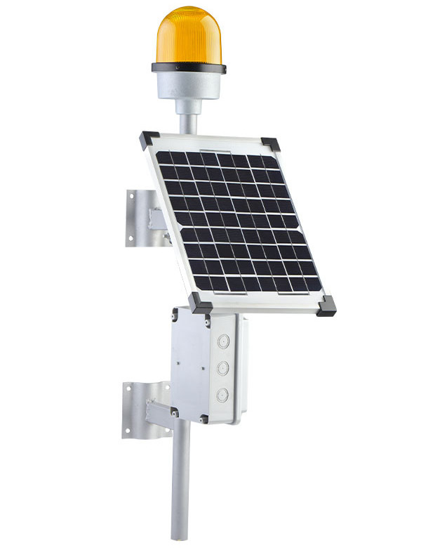 20W Solar Panel Aircraft Warning Lights Led Aviation Obstruction Lights Flashing Tower Aviation Obstruction LED Obstruction