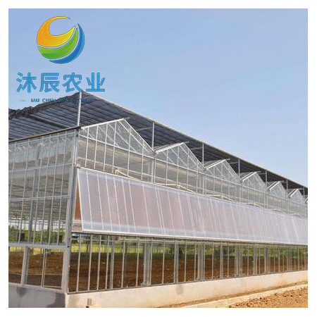 heating systems glass multi-span greenhouse used for sale