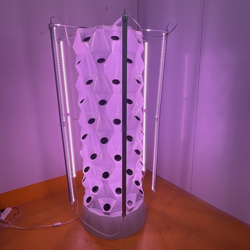 Indoor PVC Pineapple - Aeroponic Grow Tower Hydroponics Vertical Garden System Led Grow Light Stand For Vertical Tower