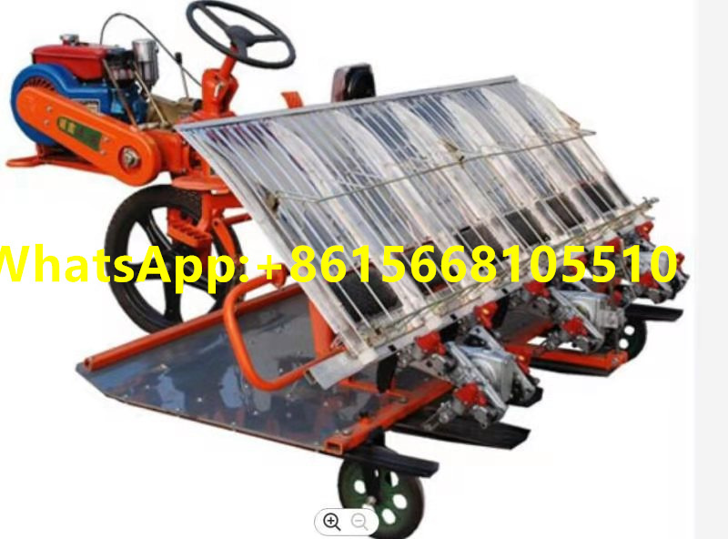 New Walk-Behind Manual 2 Rows Paddy Rice Transplanter Walking Manual Paddy Planter Rice Planting Machine