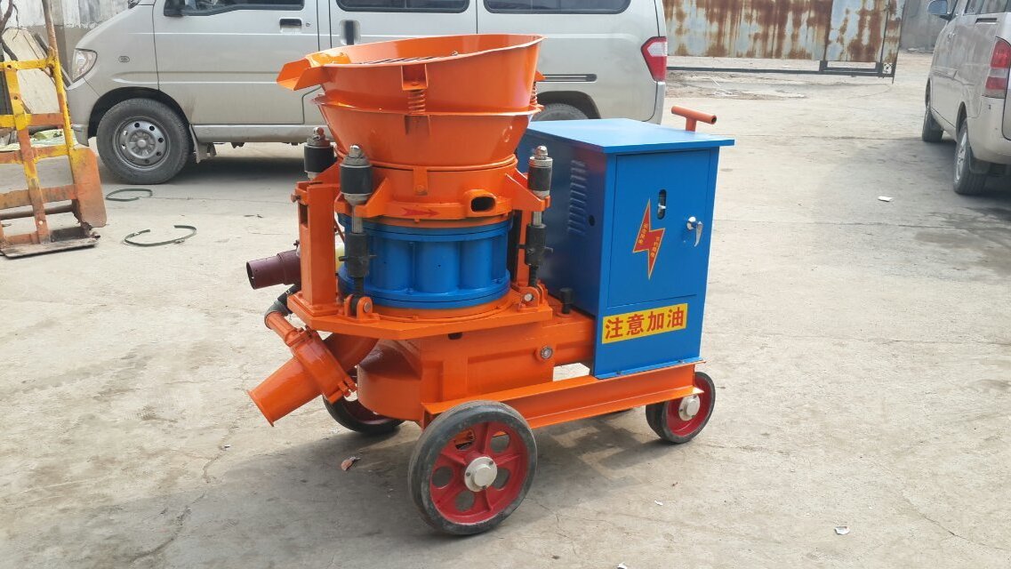 Variable output dry spraying refractory shotcrete gunning castable gunite machine