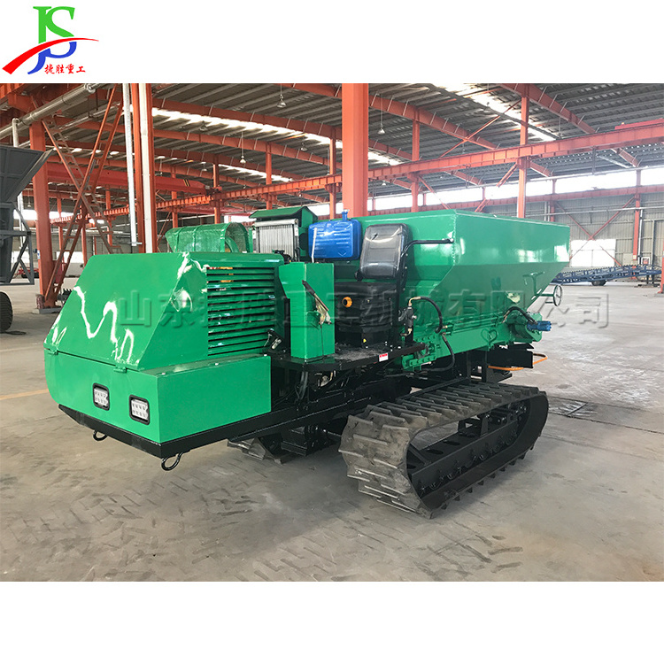 Self propelled crawler muck dispenser multi functional cow sheep muck dispenser manure rice paddy field