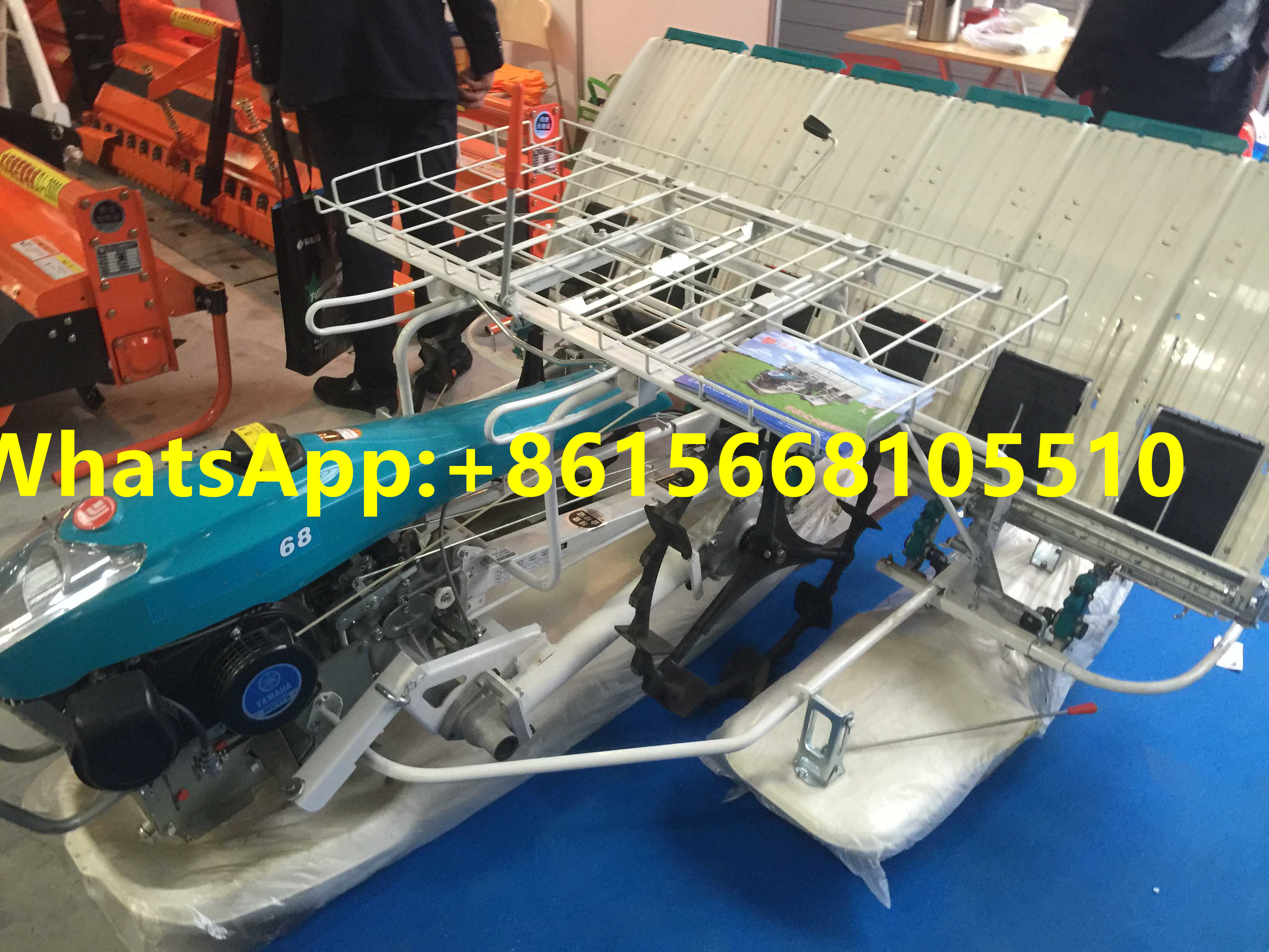 New Walk-Behind Manual 2 Rows Paddy Rice Transplanter Walking Manual Paddy Planter Rice Planting Machine