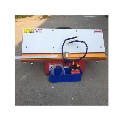 Small ceramic tile cutter marble edge cutting slotting machine portable 45 degree opposite edge chamfering machine