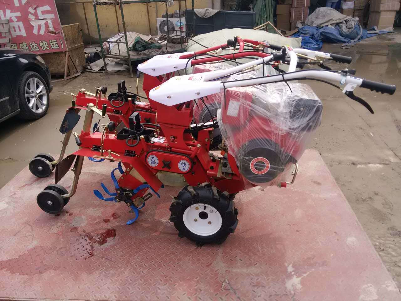 Scallion Planting Machine Multifunctional Trenching Hiller Diesel Rotary Tiller