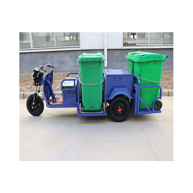 2021 new product four dustbins for sorting and collecting trash electric garbage tricycle