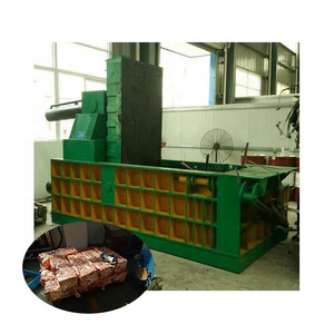 Automatic bale turning hydraulic metal briquette machine Heavy duty scrap metal briquette recycling machine