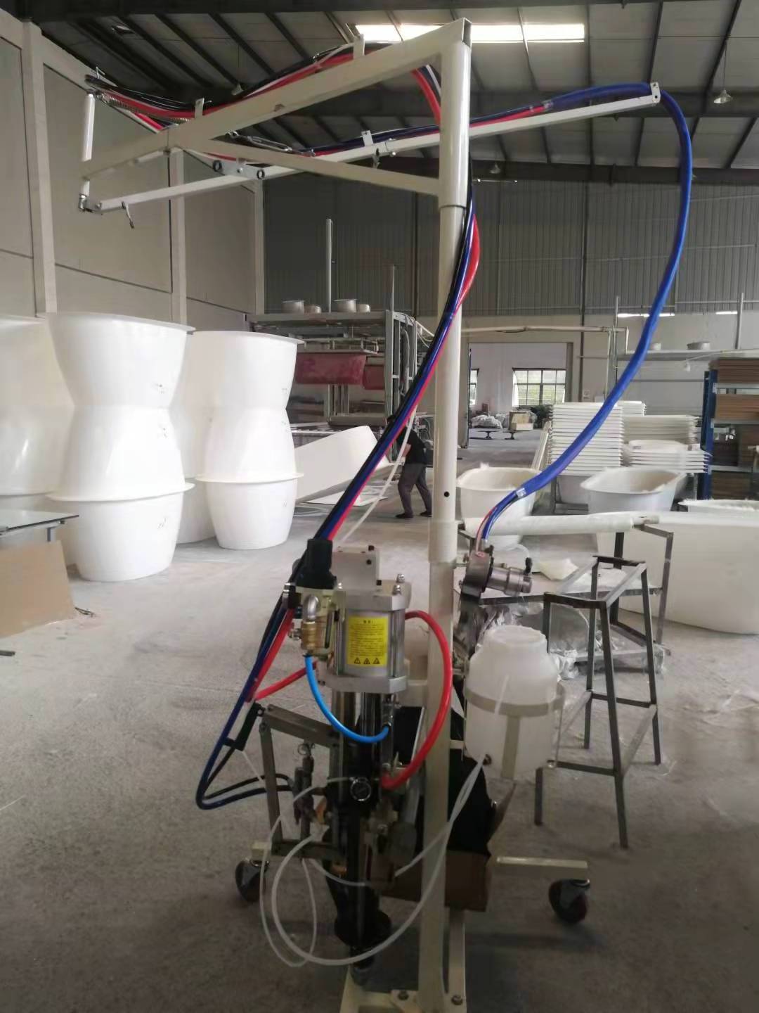 New fiber glass chopper chop resin glass fiber cement spray machine FRP composite roving spray gun system machine