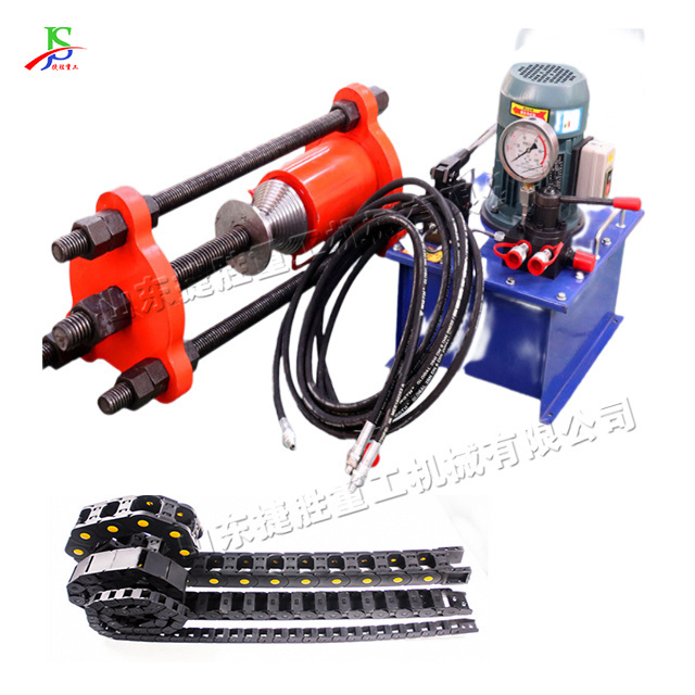 Portable excavator crawler rack pin removal equipment Hydraulic press for studs and track pins Stress testing tool