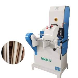 Woodworking round stick sander equipment Vertical belt sander for broom stick Single belt round stick polishing device