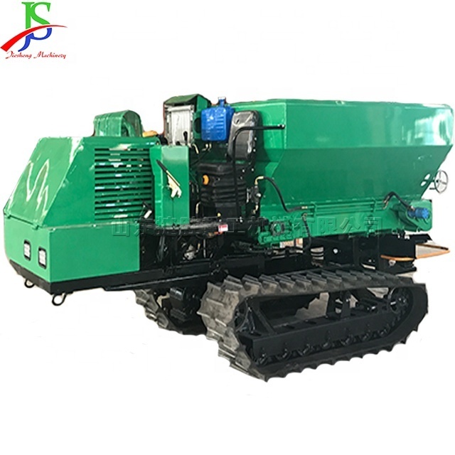 Apron wheel self propelled fertilizer casting car cab type paddy field manure spreader