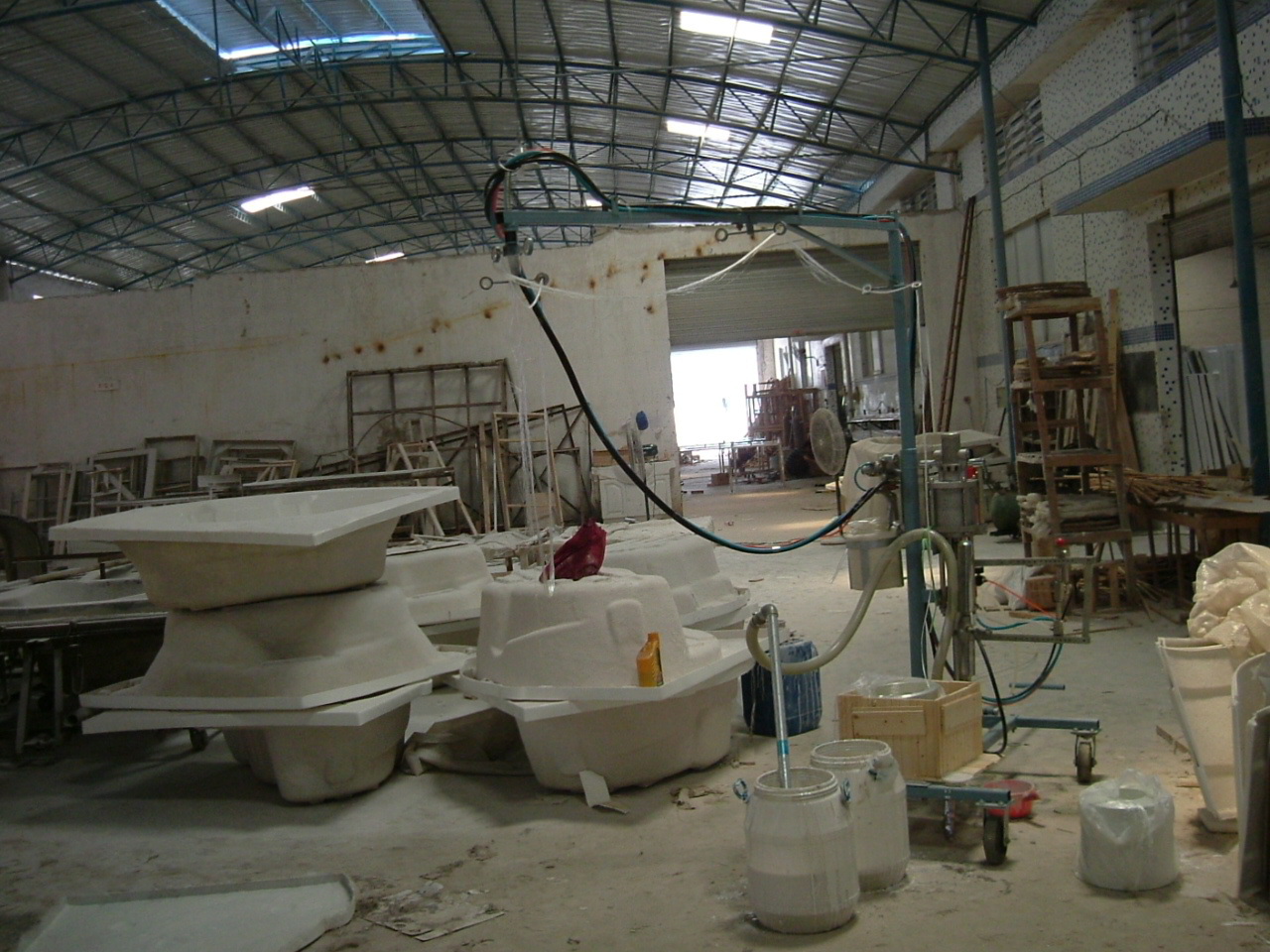 New fiber glass chopper chop resin glass fiber cement spray machine FRP composite roving spray gun system machine