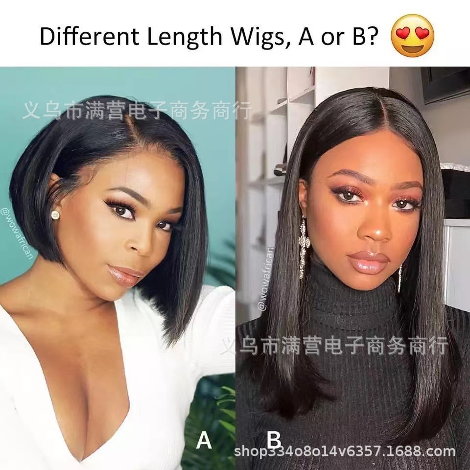 New Arrival Frontal Lace wiggery Silky Straight Wave Wig Transparent Lace Wig Hair High Temperature Silk Wigs