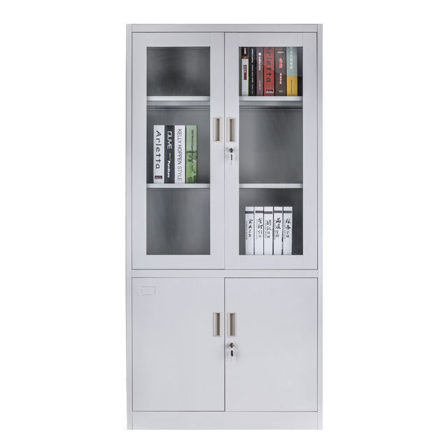 Wholesale Factory Supply Metal Cabinet On Sale Office Storage Equipment With Glass Door Combination File Cabinet