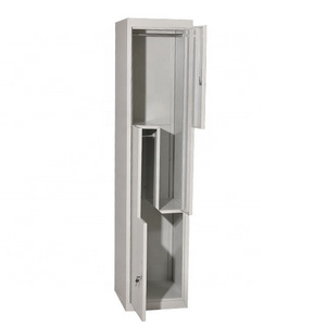 High quality Office furniture 2 doors Z type steel metal locker for clothes