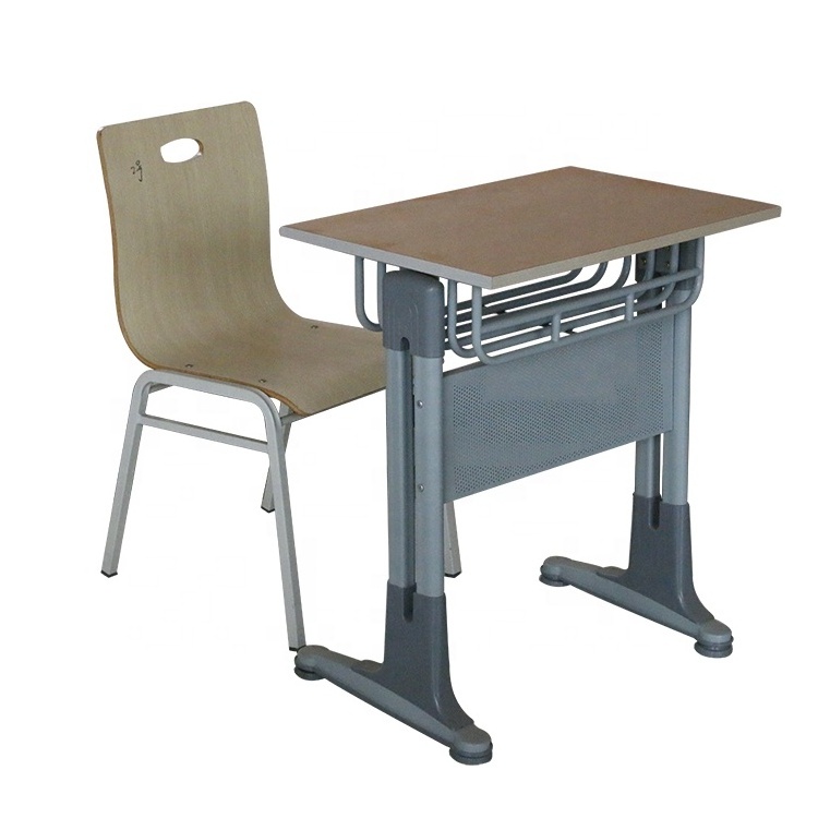 Book Drawer Steel Secondary School Furniture Bench Writing Tables Double Seat Kids Desk and Chair Set