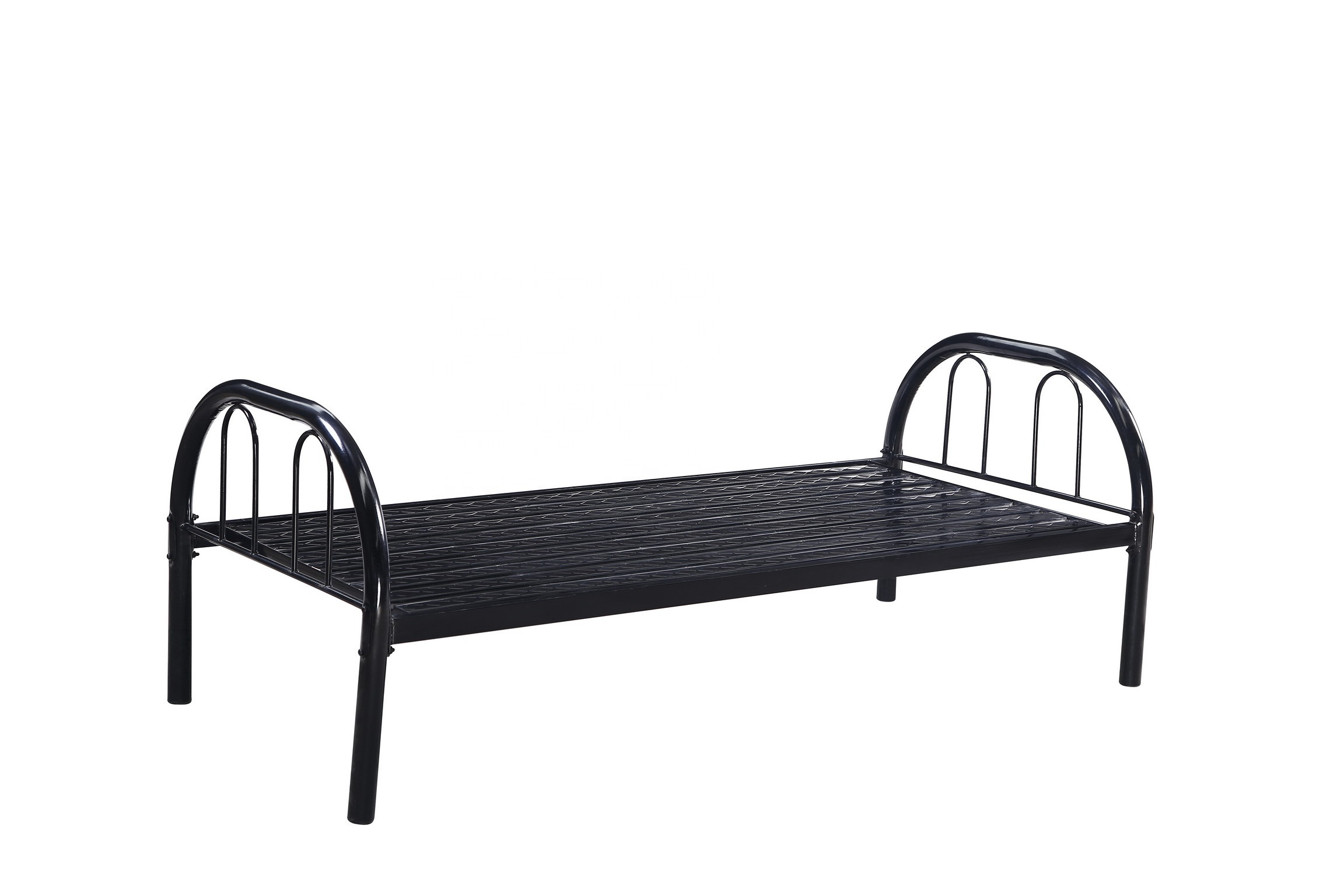 cheap price black metal bed adult portable folding bed steel iron metal single bed frame