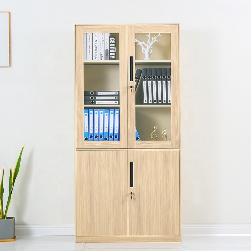 Wholesale Factory Supply Metal Cabinet On Sale Office Storage Equipment With Glass Door Combination File Cabinet