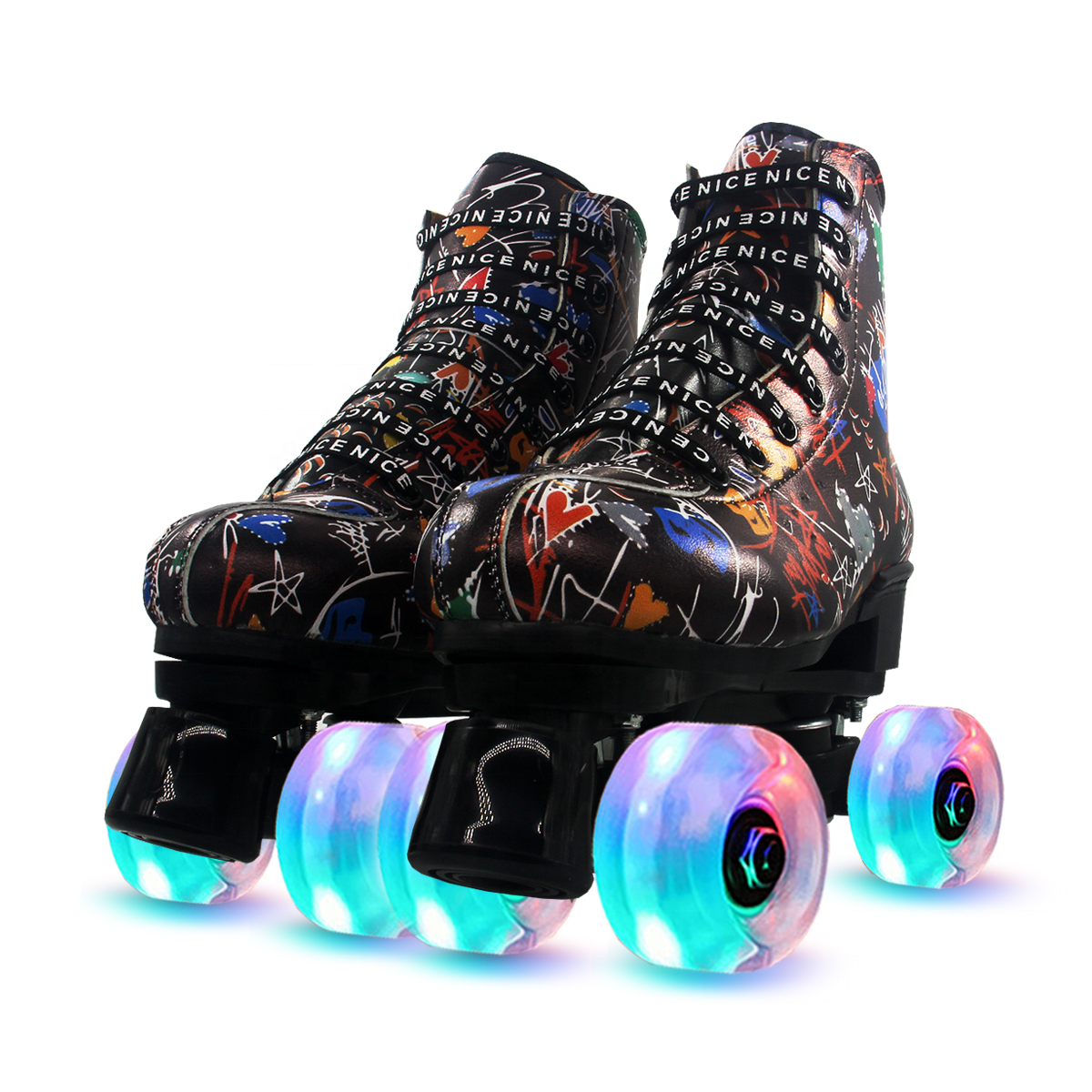 Wholesale High Quality Skateboard Wheel  Skate Roller  Flash Safety Sales Kick  Roller Skates