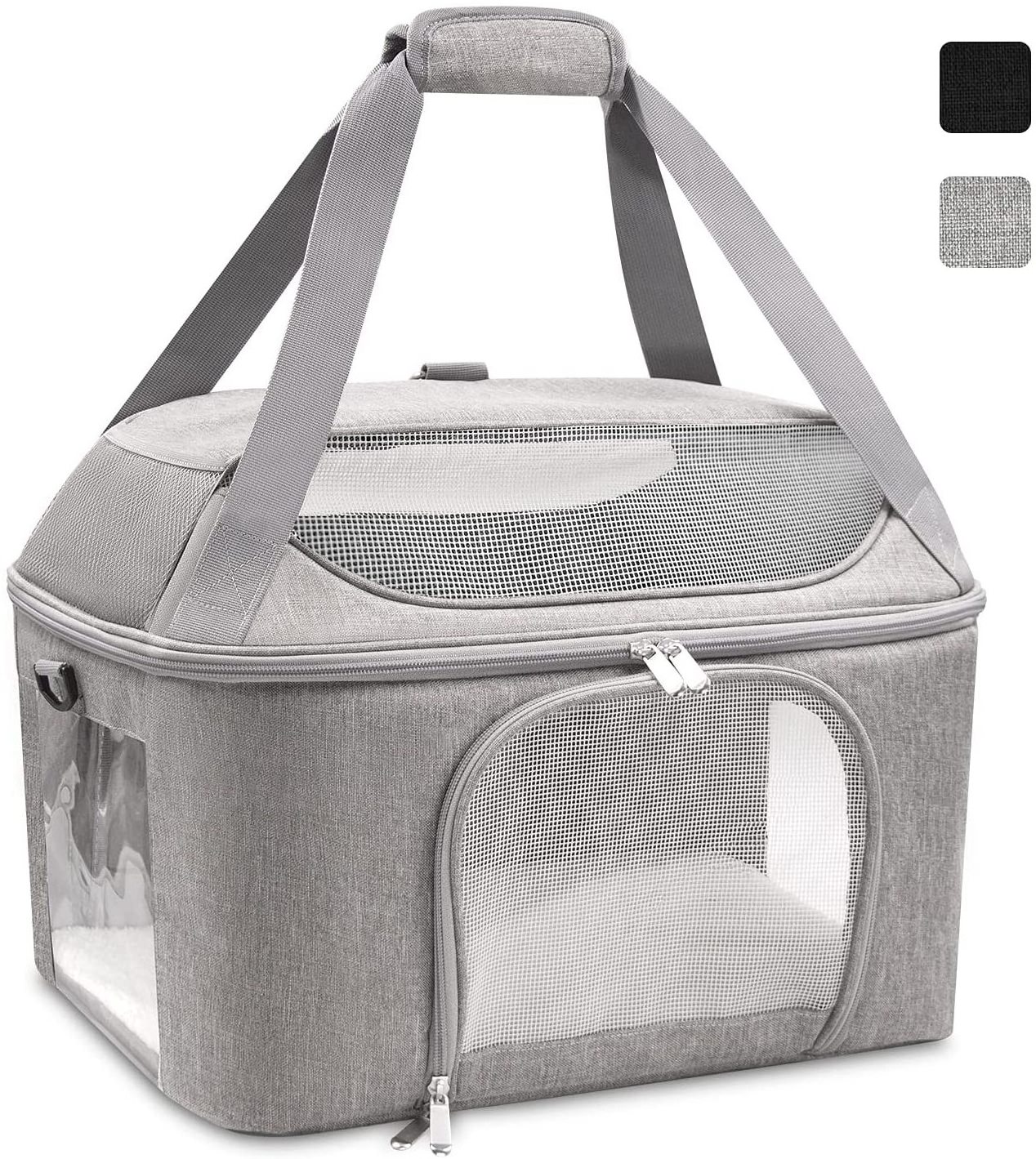 High Quality Pet Carrier Bag Two door top load hard side Pet Travel Carrier Bag Airline Approved  Breathable