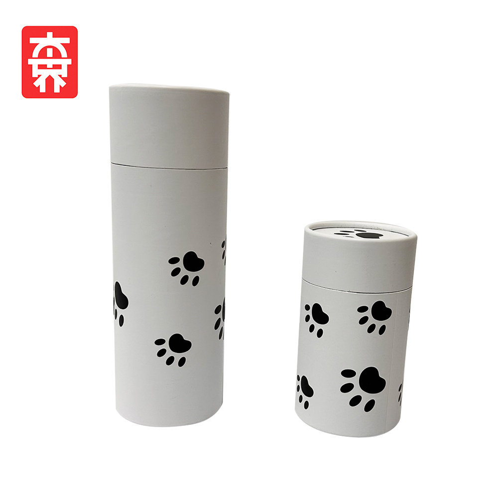 Funeral Supplie Cardboard Biodegradable Animal Coffin Casket Tube Cremation Ashes Pet Scatterinh Urn