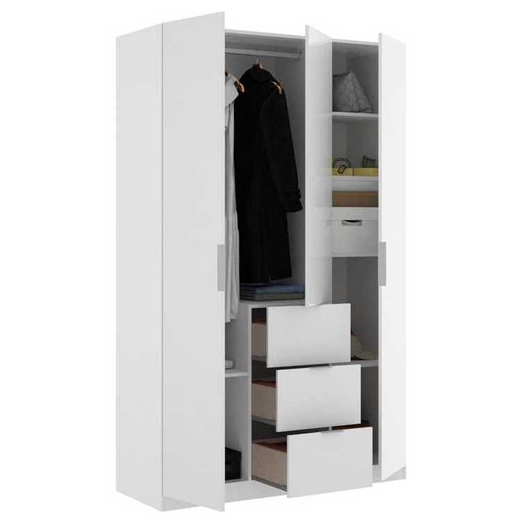 Home bedroom wooden wardrobe furniture for kids freestanding storage closet design with shelf and drawer