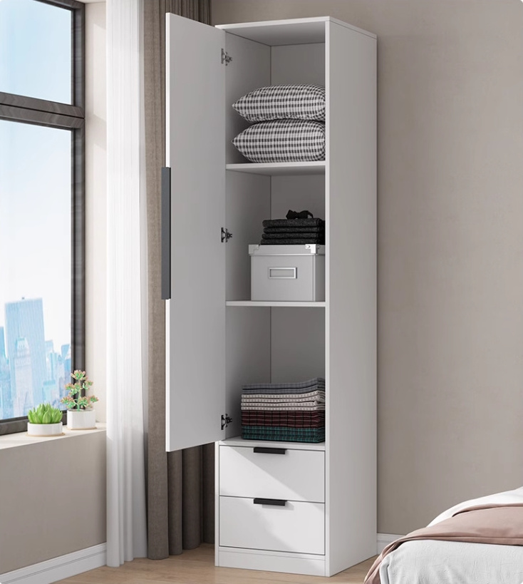 Modern white wood large space wardrobe design with drawers free standing storage wardrobe closet for bedroom