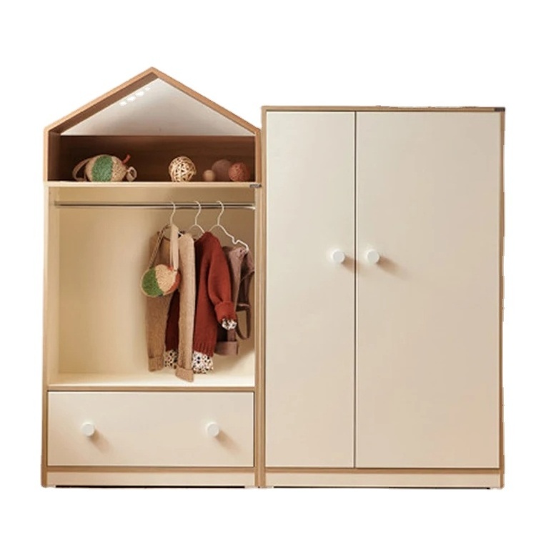 Baby toddler wood wardrobe and toy storage drawer cabinets for babi and child's room