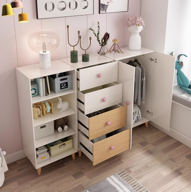 Kids wardrobe and baby wooden toy storage cabinets designs for sale eco-friendly with drawers