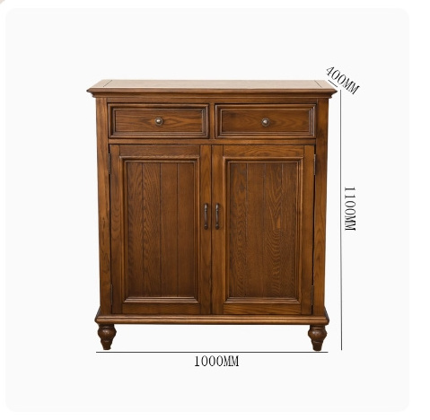 High-end living room solid wood shoe storage cabinet table with drawers entryway cabinet with shelf