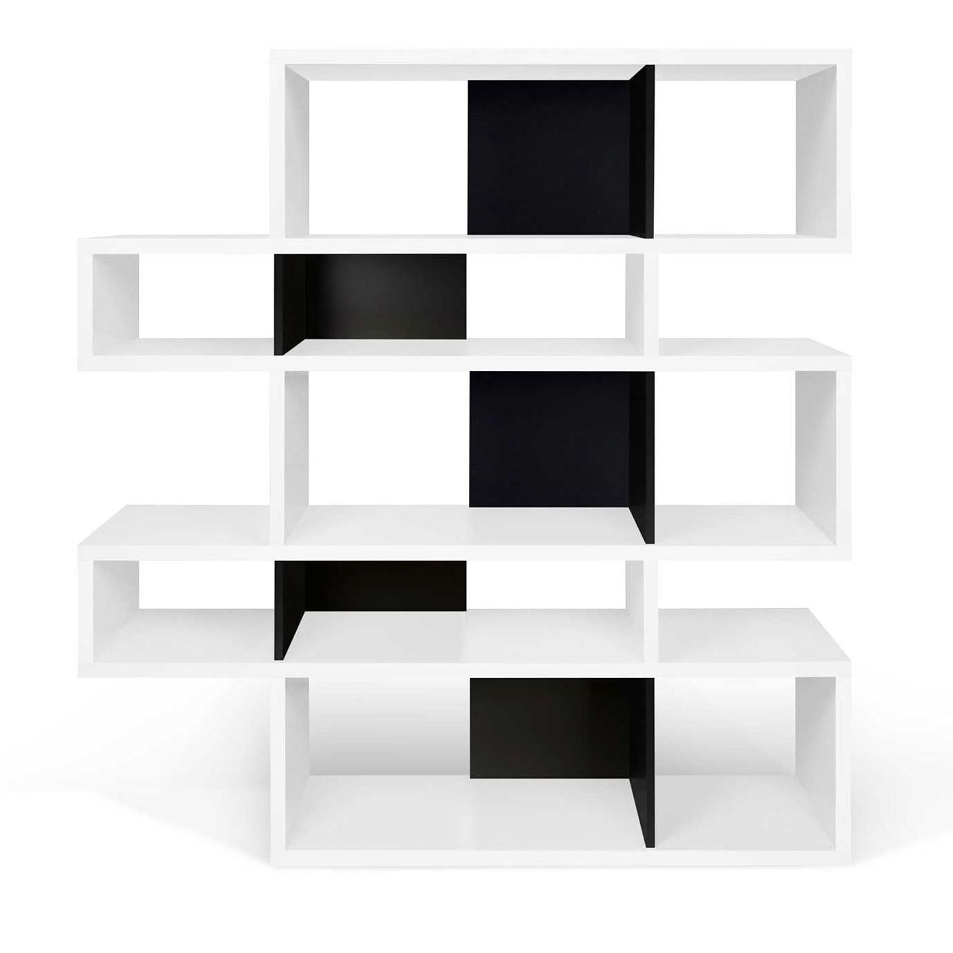 Modern Fantastic stylish Living room corner storage shelf wood display bookshelf wall shelving unit design for office